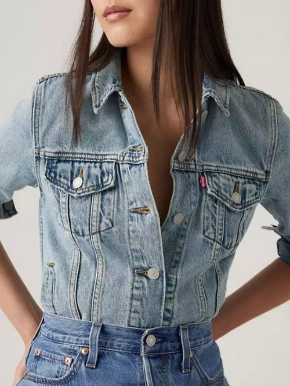 🆕️🧥 Levi's Original Trucker Jean Jacket, Sz XS